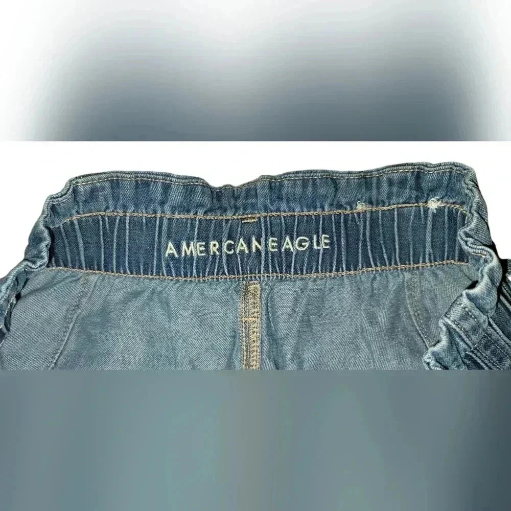 American Eagle Highest Rise Mom Blue Pants Size 8 - Picture 5 of 7